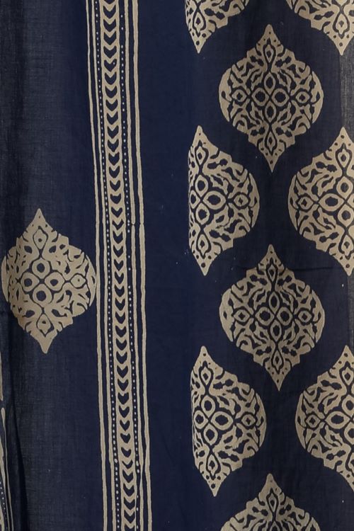 Sooti Syahi Bluestars Hand Block Printed Door Curtain