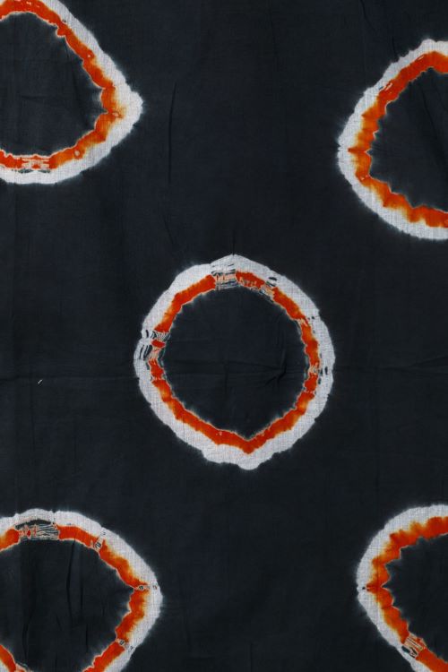 Sooti Syahi Blue Crown Hand Block Printed Door Curtain