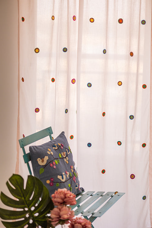 Samoolam Prakriti Door Curtain ~ Mandala ~ Dusty Pink