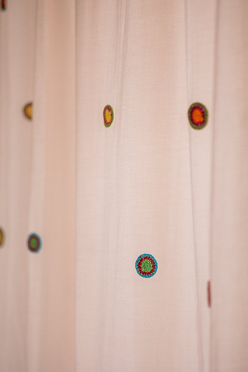 Samoolam Prakriti Door Curtain ~ Mandala ~ Dusty Pink