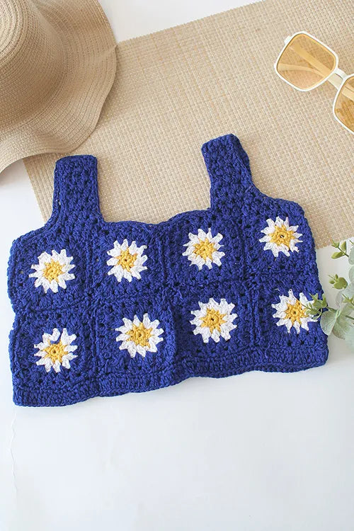 Ajoobaa Kids "Daisy Granny" Square Top - Blue