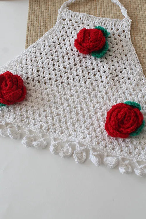 Ajoobaa Kid "Rose Applique" Detailed Top - White