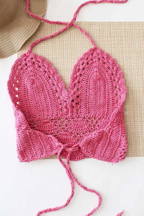 Ajoobaa "Handknitted" Sleeveless Top - Pink