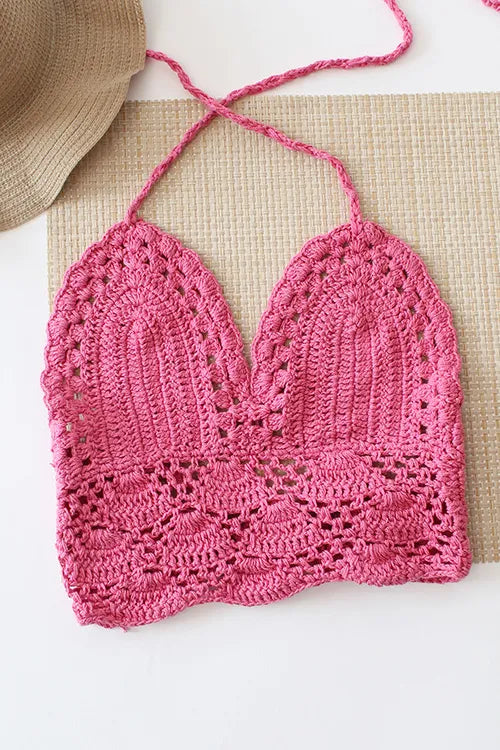 Ajoobaa "Handknitted" Sleeveless Top - Pink