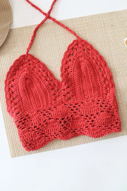 Ajoobaa "Handknitted" Sleeveless Top - Red