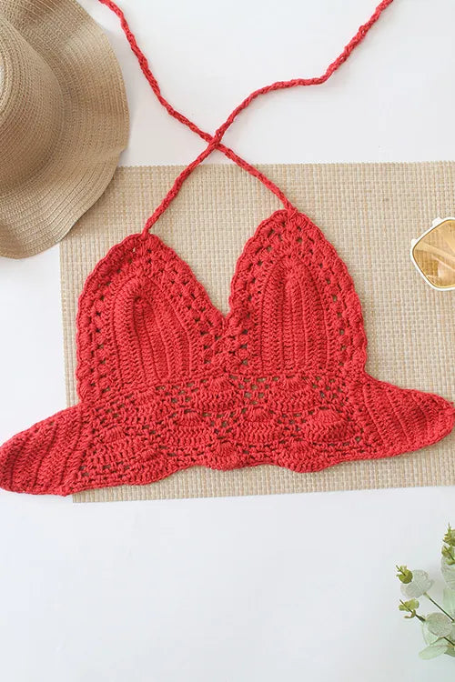 Ajoobaa "Handknitted" Sleeveless Top - Red