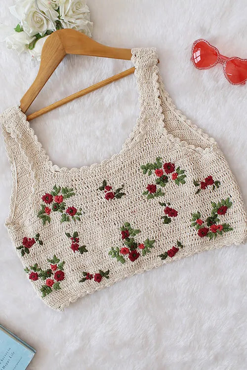 Ajoobaa Kids "Floral Embroidery" Top - Offwhite