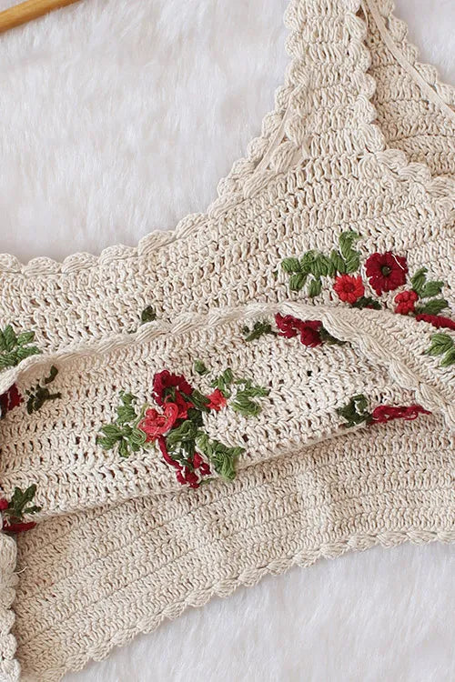 Ajoobaa Kids "Floral Embroidery" Top - Offwhite