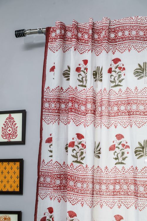 Sooti Syahi Made On Earth Hand Block Printed Window Curtain