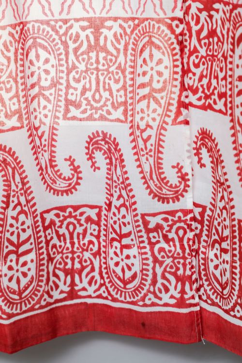 Sooti Syahi Dazzling Rose Hand Block Printed Window Curtain