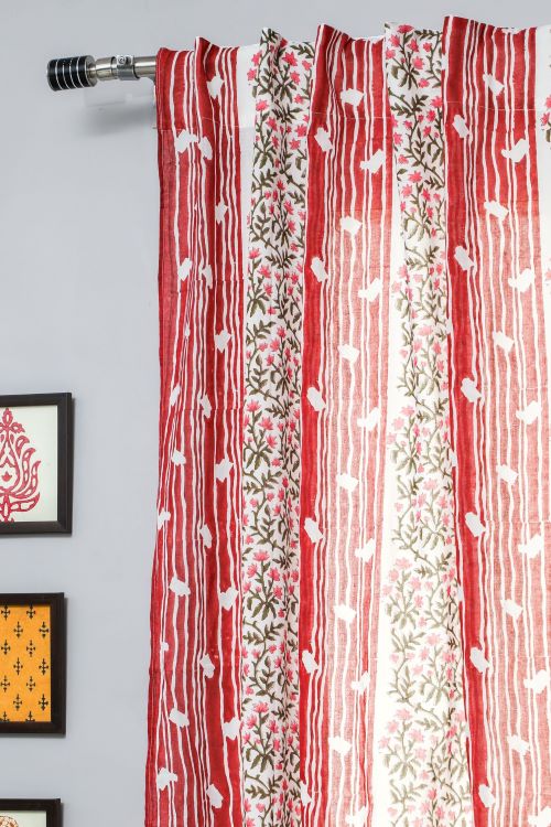 Sooti Syahi Haven Glazing Hand Block Printed Window Curtain