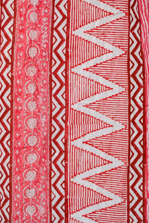 Sooti Syahi Geometric Romance Hand Block Printed Window Curtain