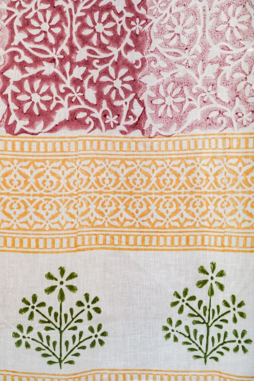 Sooti Syahi Heavenly Homeland Hand Block Printed Window Curtain