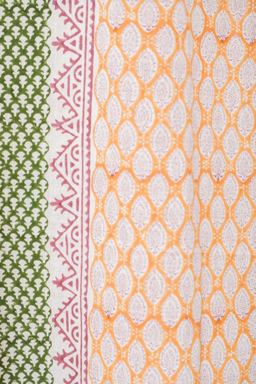 Sooti Syahi East Meets West Hand Block Printed Window Curtain