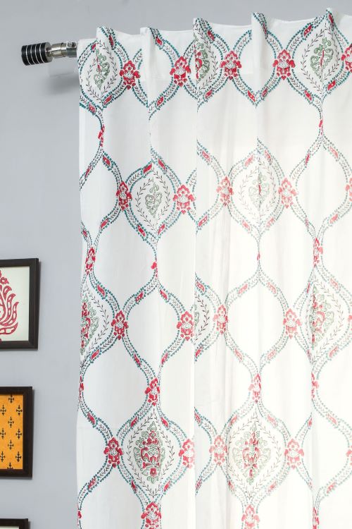 Sooti Syahi First Impression Hand Block Printed Window Curtain