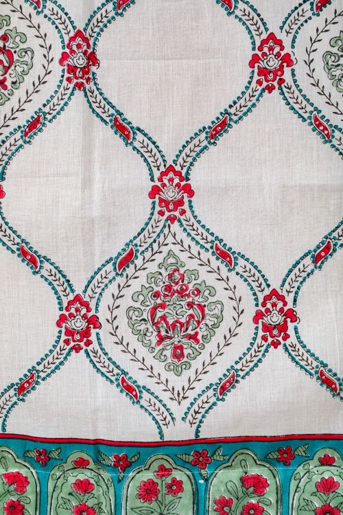 Sooti Syahi First Impression Hand Block Printed Window Curtain