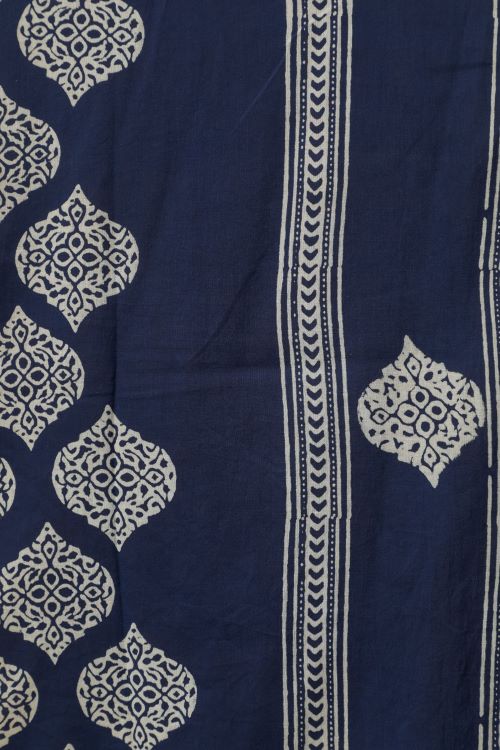 Sooti Syahi Bluestars Hand Block Printed Window Curtain