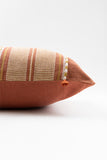 Rust Hanwoven Cotton Cushion Cover With Bhujodi Weave