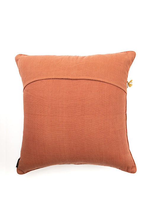 Hand Woven Rust Cotton Cushion Cover