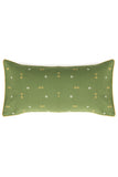 Olive Green Hand-Woven Cotton Cushion Cover