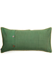 Olive Green Hand-Woven Cotton Cushion Cover