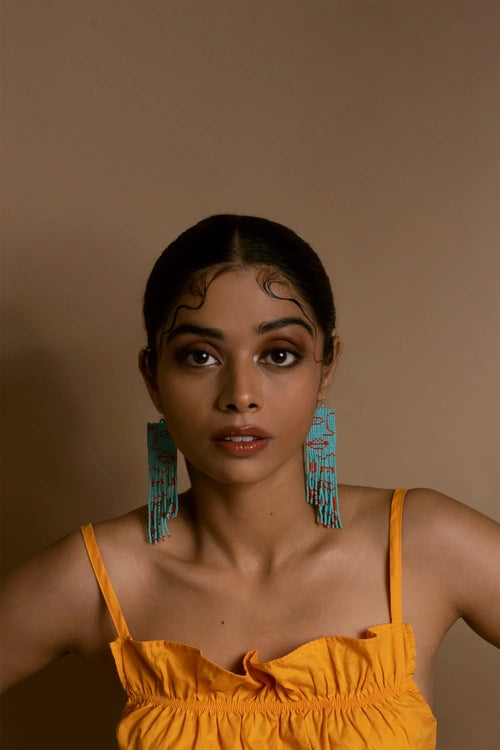 Melo Studio Chandramukhi Hand Beaded Earrings