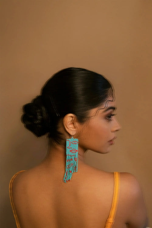 Melo Studio Chandramukhi Hand Beaded Earrings