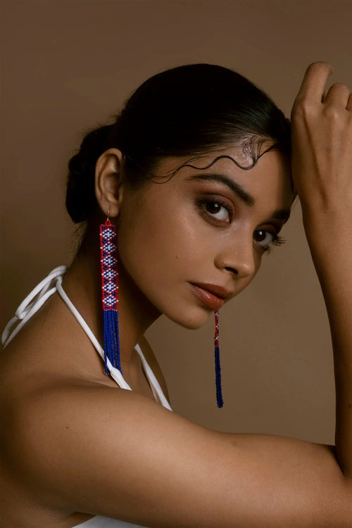 Melo Studio Chokdi Hand Beaded Earrings