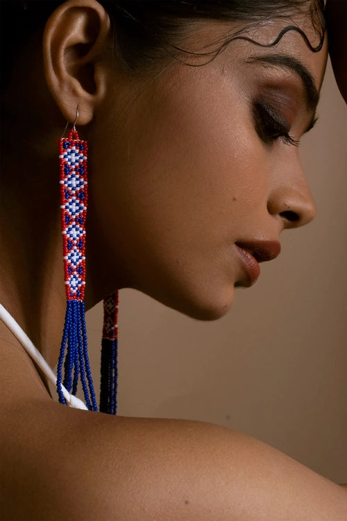 Melo Studio Chokdi Hand Beaded Earrings