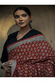 Classic Appeal. Bagru Hand Block Printed Mul Cotton Saree - Vibrant Flora