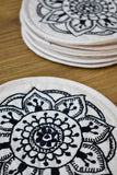 Okhai 'Pure Light' Hand Embroidered Coasters (Pack Of Six)