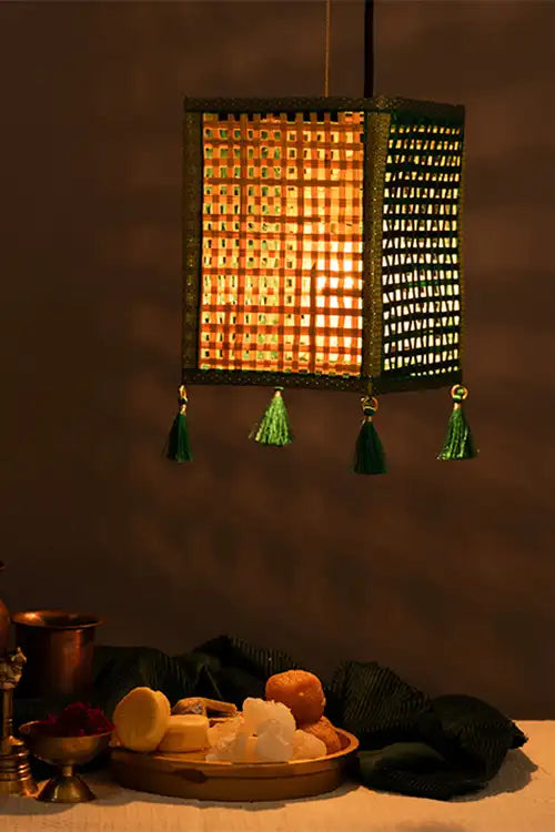Greenkraft Rangeela Handcrafted Bamboo Lantern Small