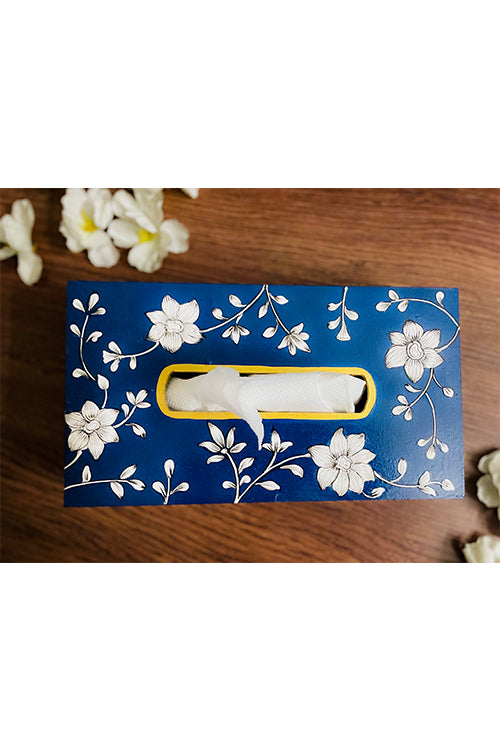 Ace The Space Hand Painted Azraq Tissue Box