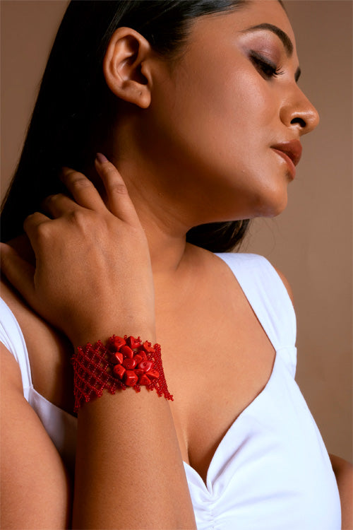 Melo Studio Coralee Hand Beaded Bracelet
