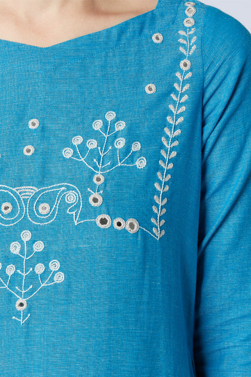 Okhai 'Quail' Cotton Hand Embroidered Set | Relove
