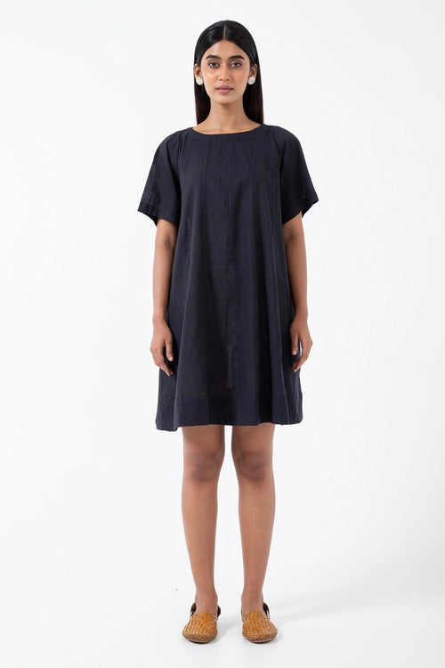 Inkriti "Zero-Waste" Handloom Kala Cotton Dress - Black