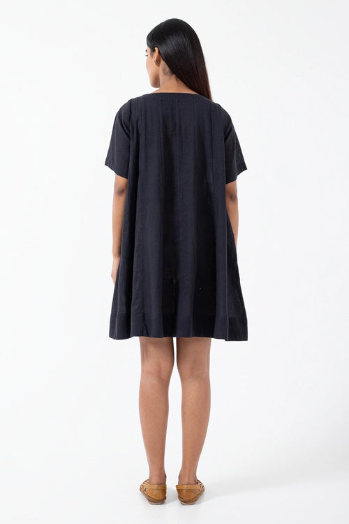 Inkriti "Zero-Waste" Handloom Kala Cotton Dress - Black
