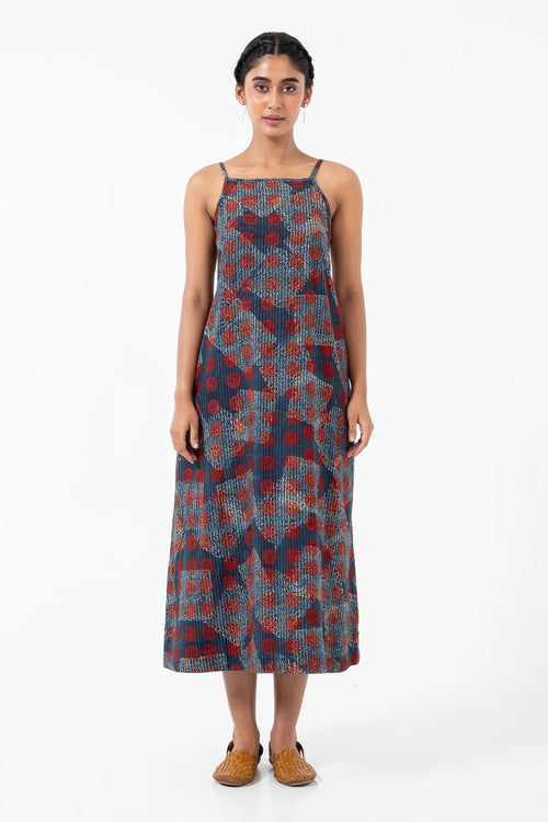 Inkriti "Indie" Block Printed Organic Cotton Dress - Allover