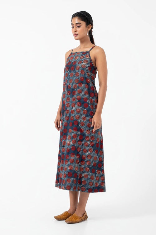 Inkriti "Indie" Block Printed Organic Cotton Dress - Allover