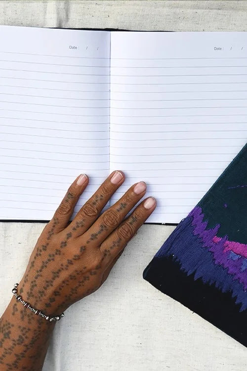 Okhai 'Mini Landscape' Hand Embroidered Diary