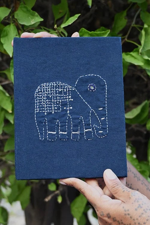 Okhai 'Ele-Poo' Hand Embroidered Applique Mirror Work Diary