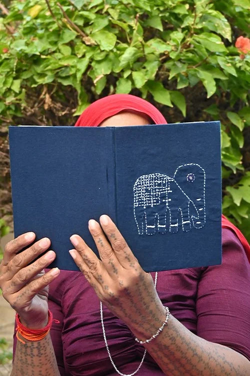 Okhai 'Ele-Poo' Hand Embroidered Applique Mirror Work Diary