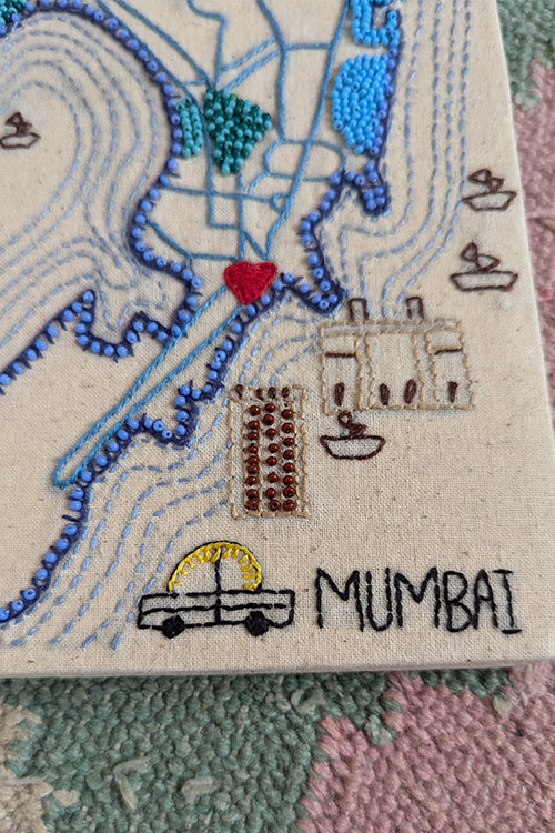 Okhai "Mumbai" Hand embroidery and Beadwork Off-White Diary