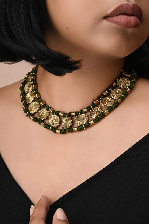 Miharu Dokra Handcrafted Thread Choker