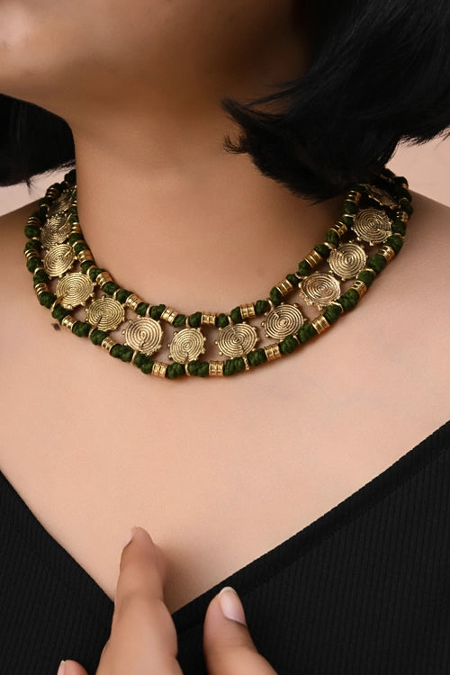 Miharu Dokra Handcrafted Thread Choker