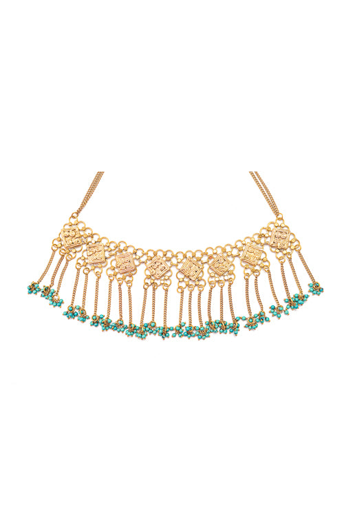 Miharu  Elysia Turquoise Beaded Necklace