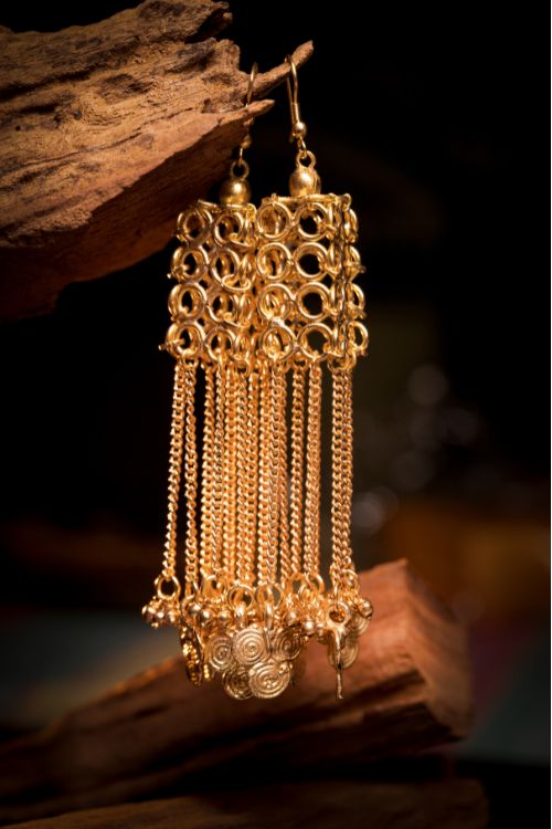 Miharu Hasta Intricate Rectangle Jali Earrings