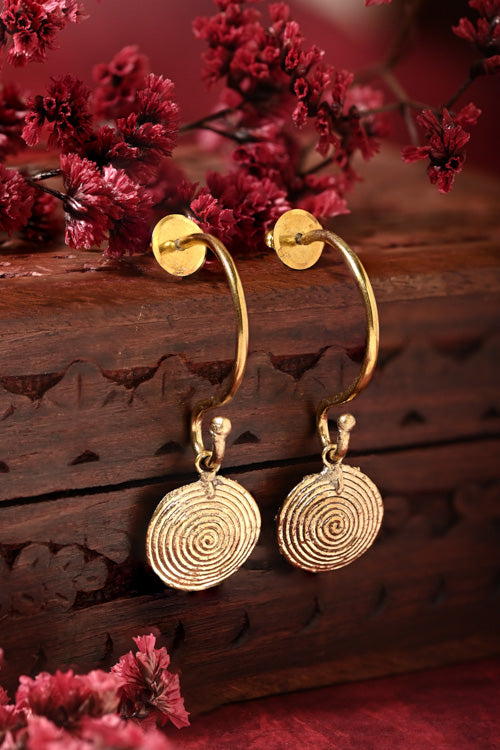 Miharu Dhokra Half Round Dangler