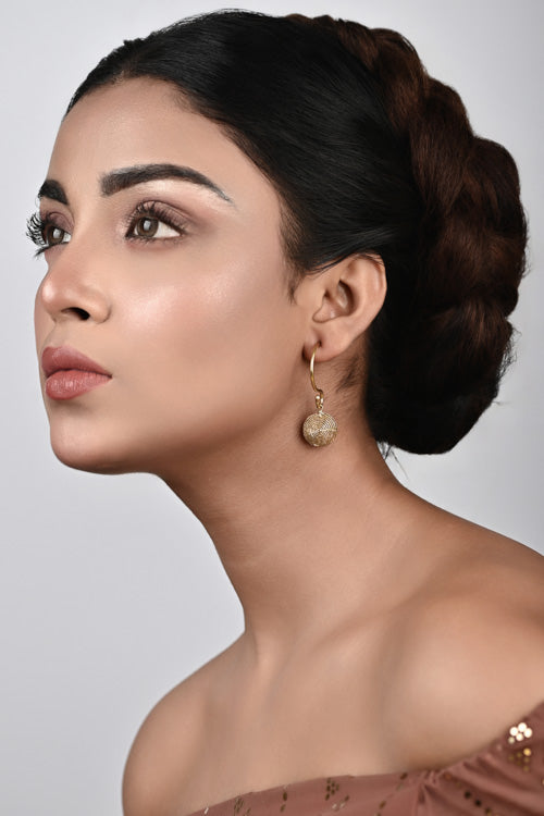 Miharu Dhokra Half Round Dangler