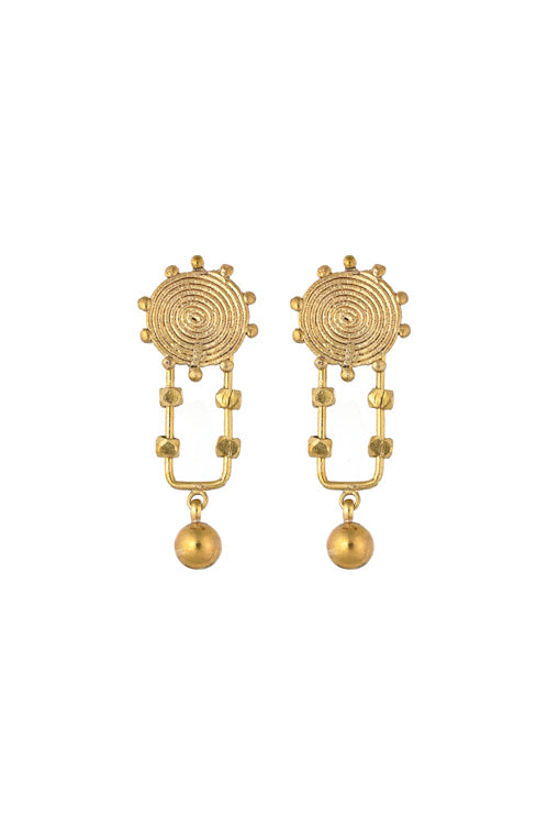 Miharu Dhokra Ball Stud